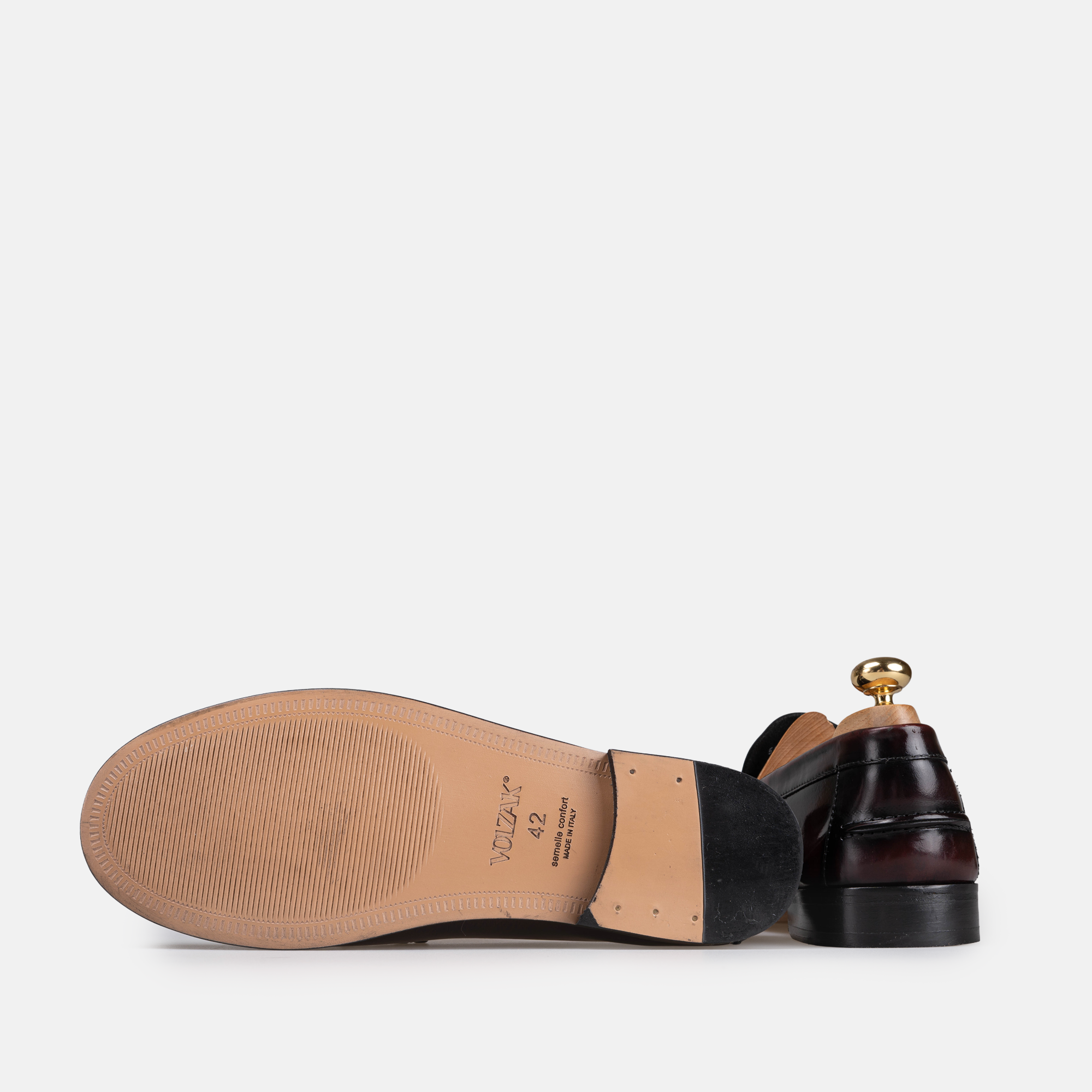 Volzak 315 Bordeaux Detachable Leather Penny Loafer