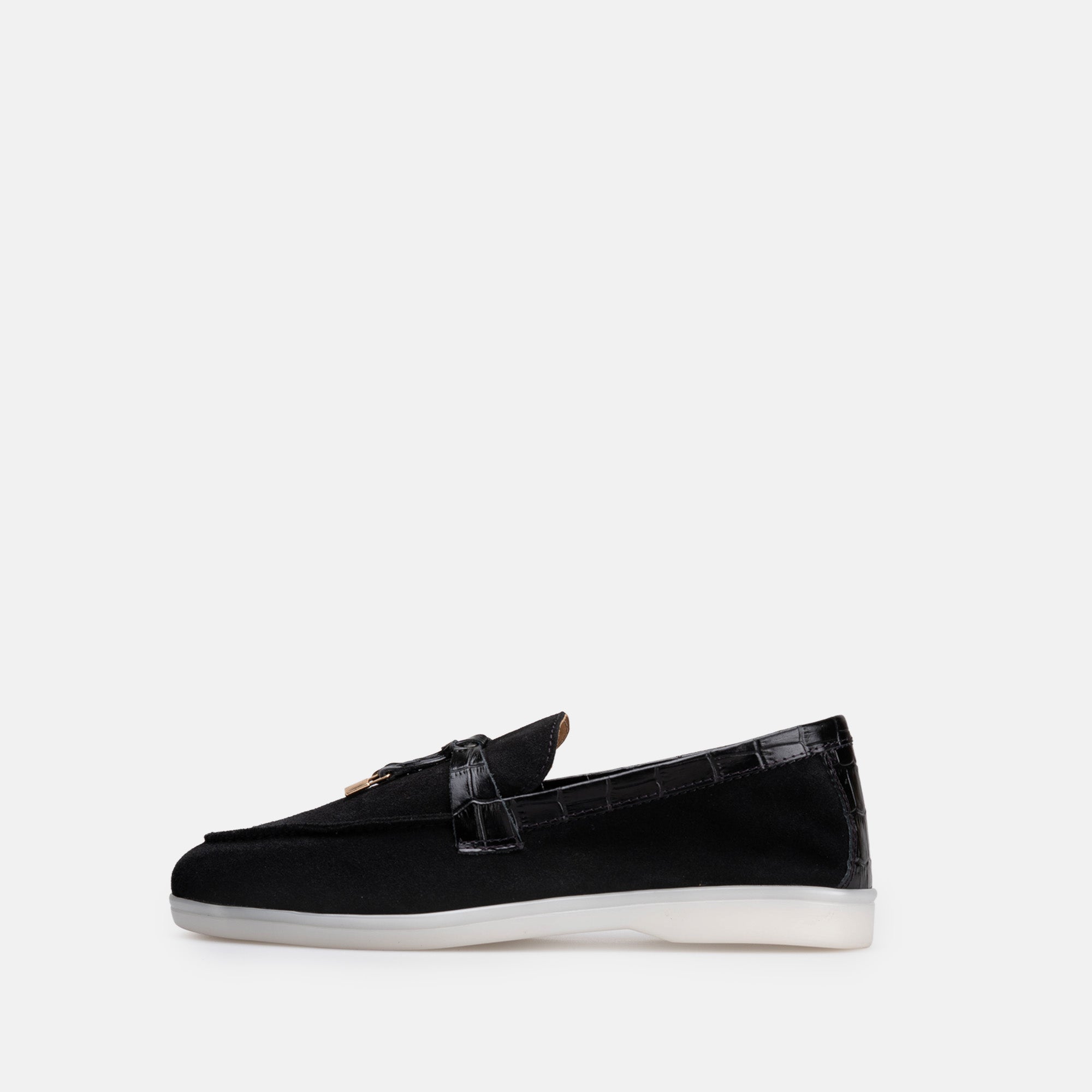 Volzak 32 s mocassin en daim Noir