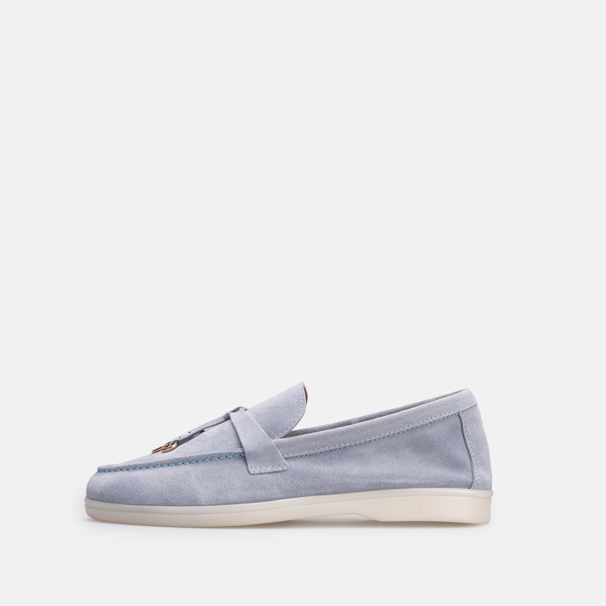 Volzak 32 mocassin en daim Bleu ciel