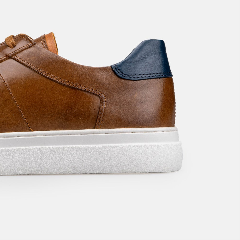 Volzak 7011 basket en cuir Marron Vert