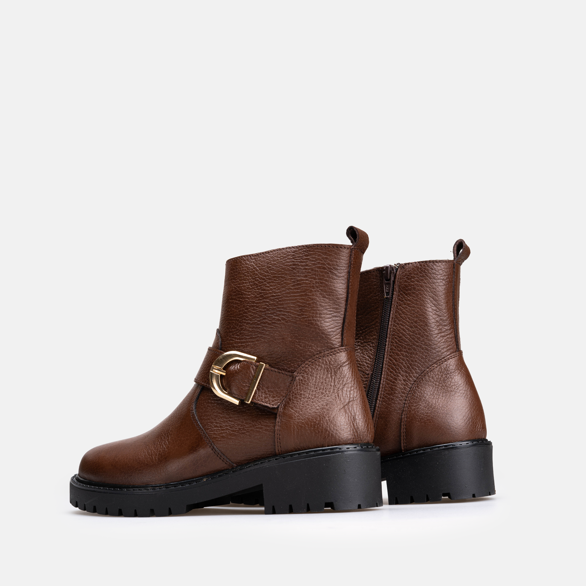 Volzak 1011 Bottine en cuir Marron Grainé