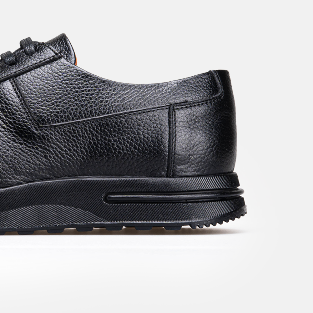 Volzak 5527 basket en cuir Noir Grainé