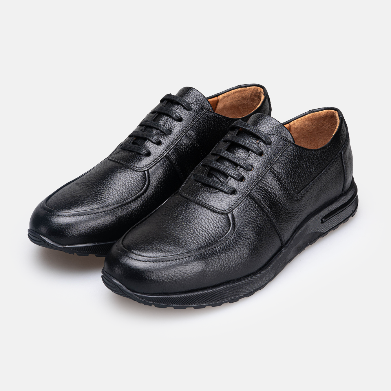 Volzak 5527 basket en cuir Noir Grainé