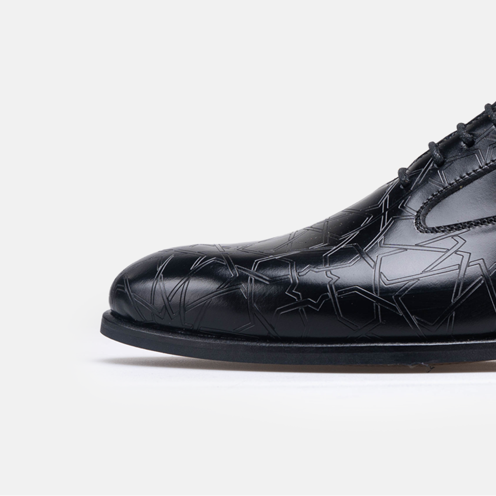 Édition limitée Volzak Zellige chaussure en cuir Noir Démasquable