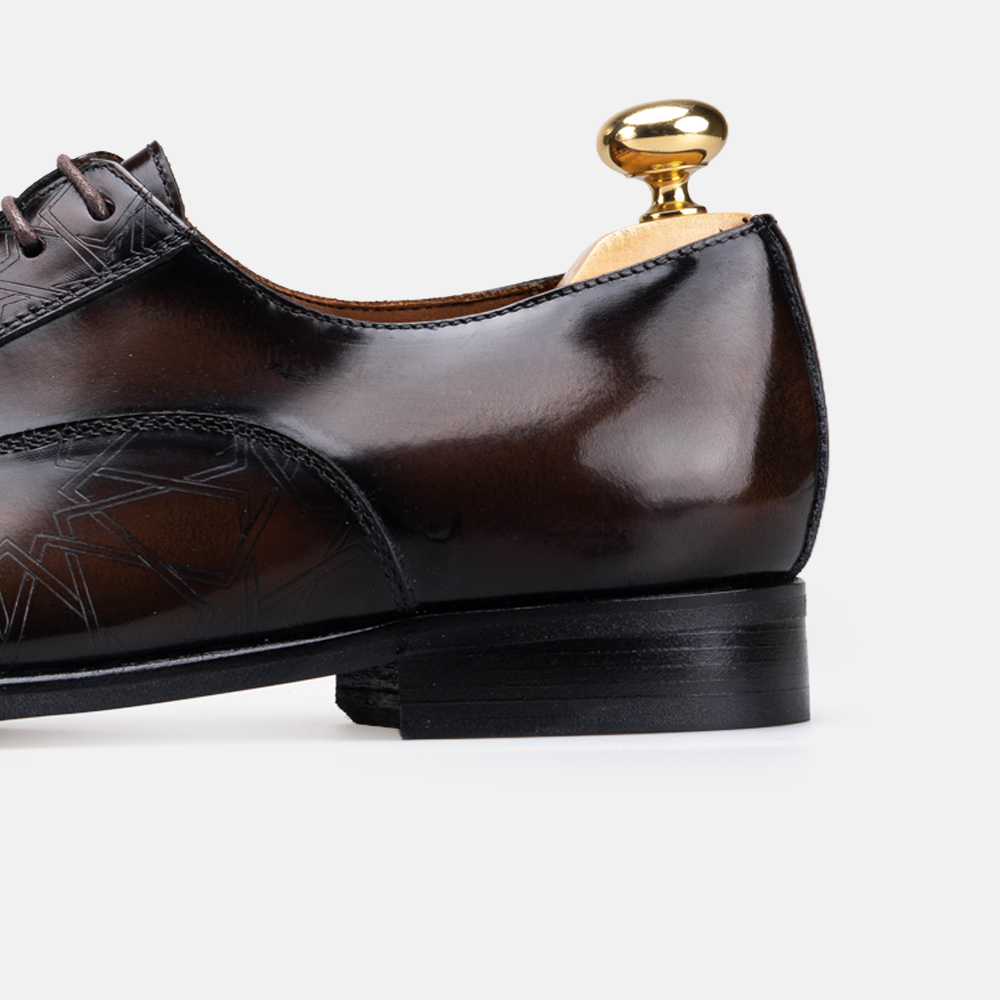 Édition limitée Volzak Zellige chaussure en cuir Marron Démasquable