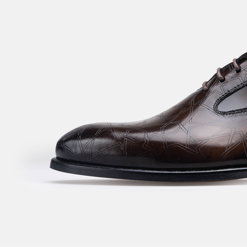 Édition limitée Volzak Zellige chaussure en cuir Marron Démasquable