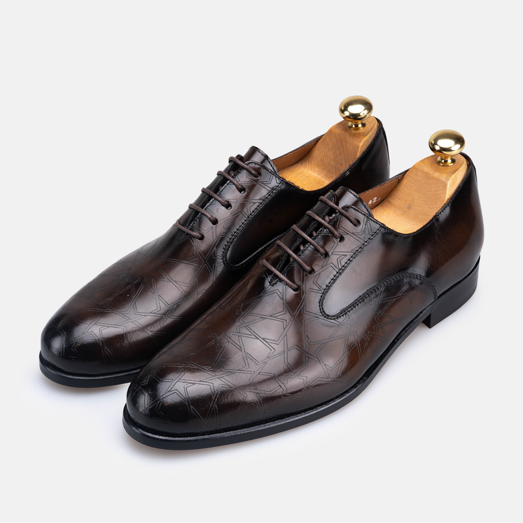 Édition limitée Volzak Zellige chaussure en cuir Marron Démasquable