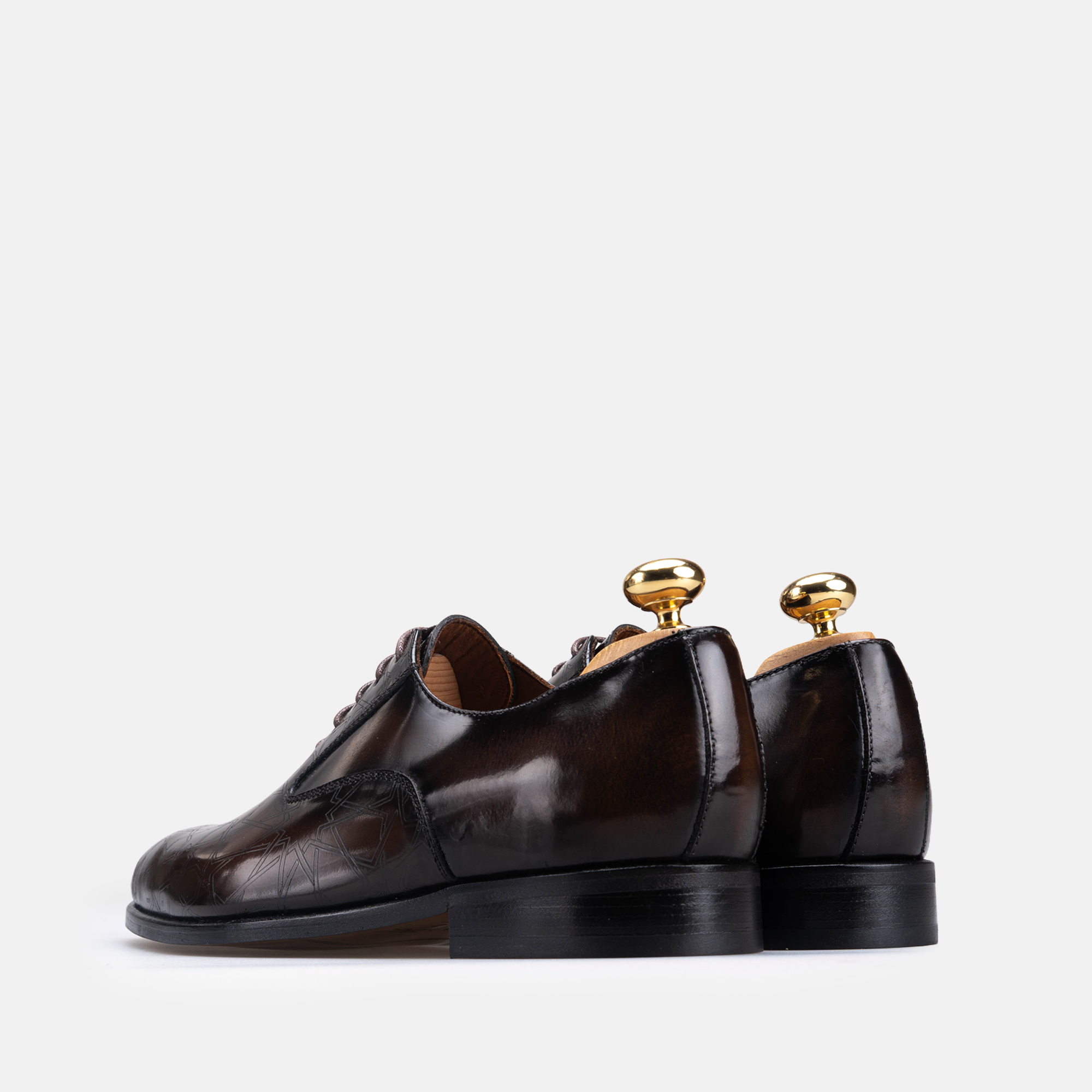 Édition limitée Volzak Zellige chaussure en cuir Marron Démasquable