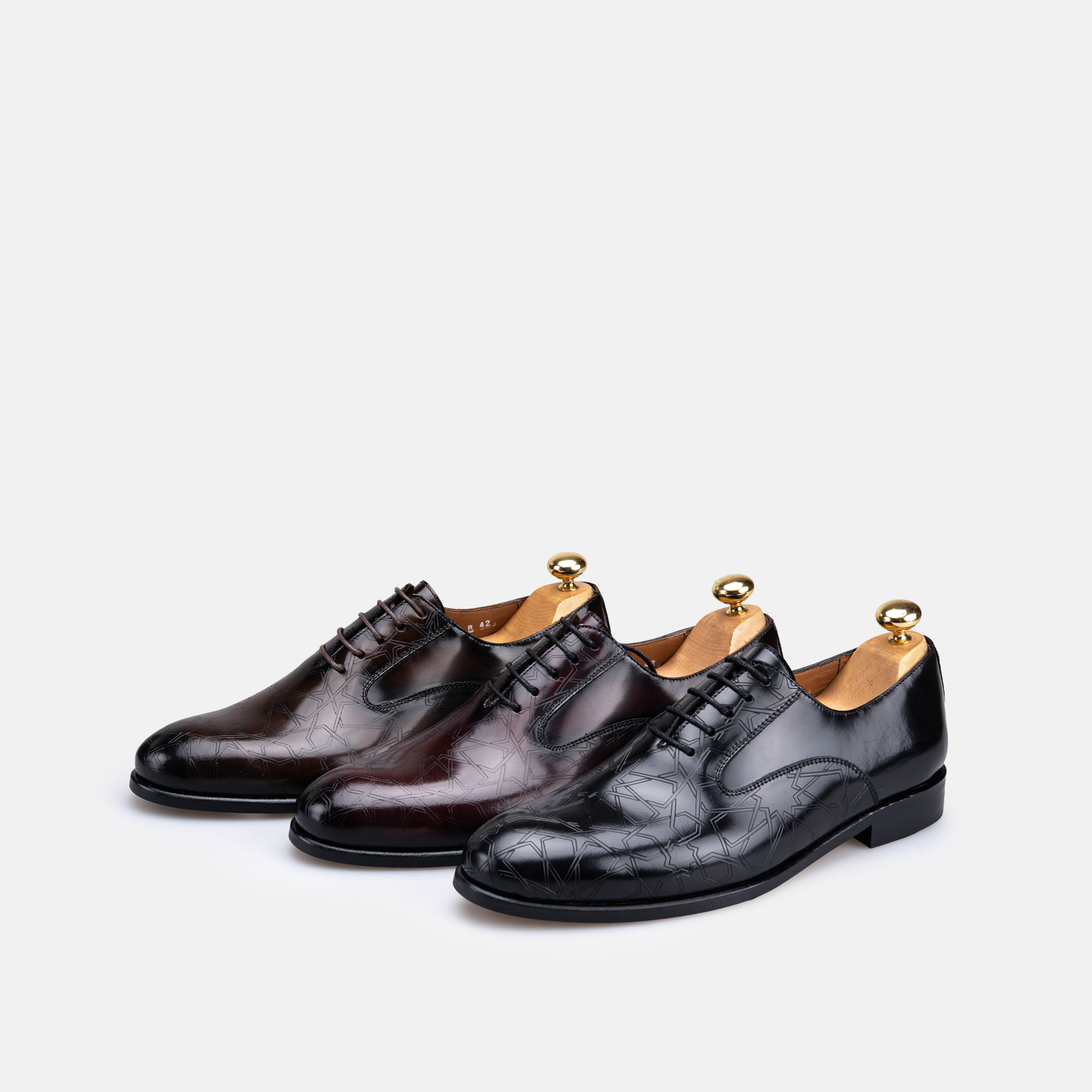 Édition limitée Volzak Zellige chaussure en cuir Marron Démasquable