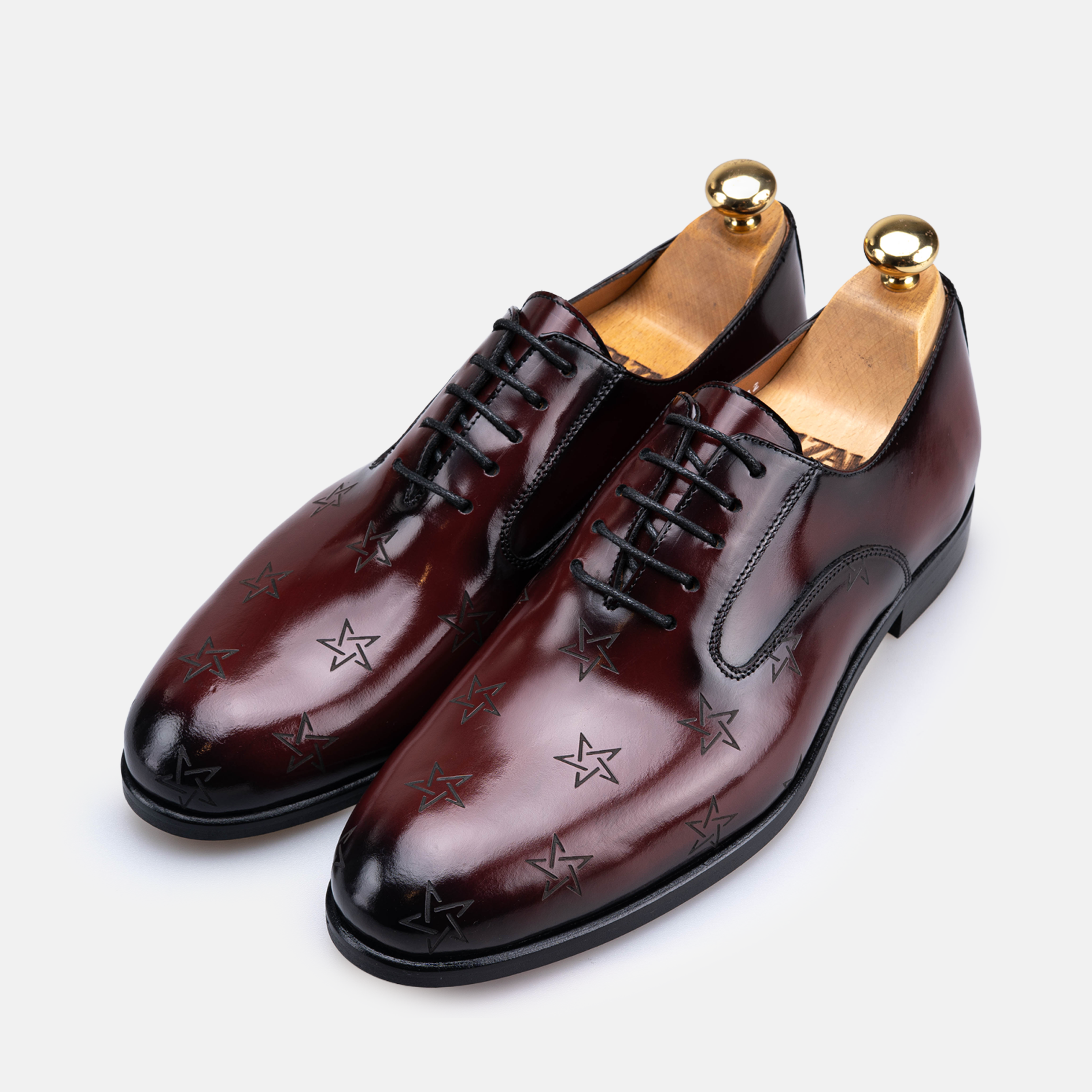 Édition limitée Volzak Morocco chaussure en cuir Bordeaux Démasquable