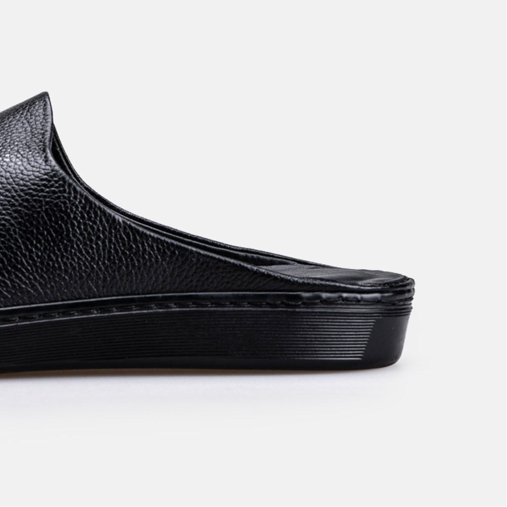 Volzak 5602 Mule en cuir Noir Grainé