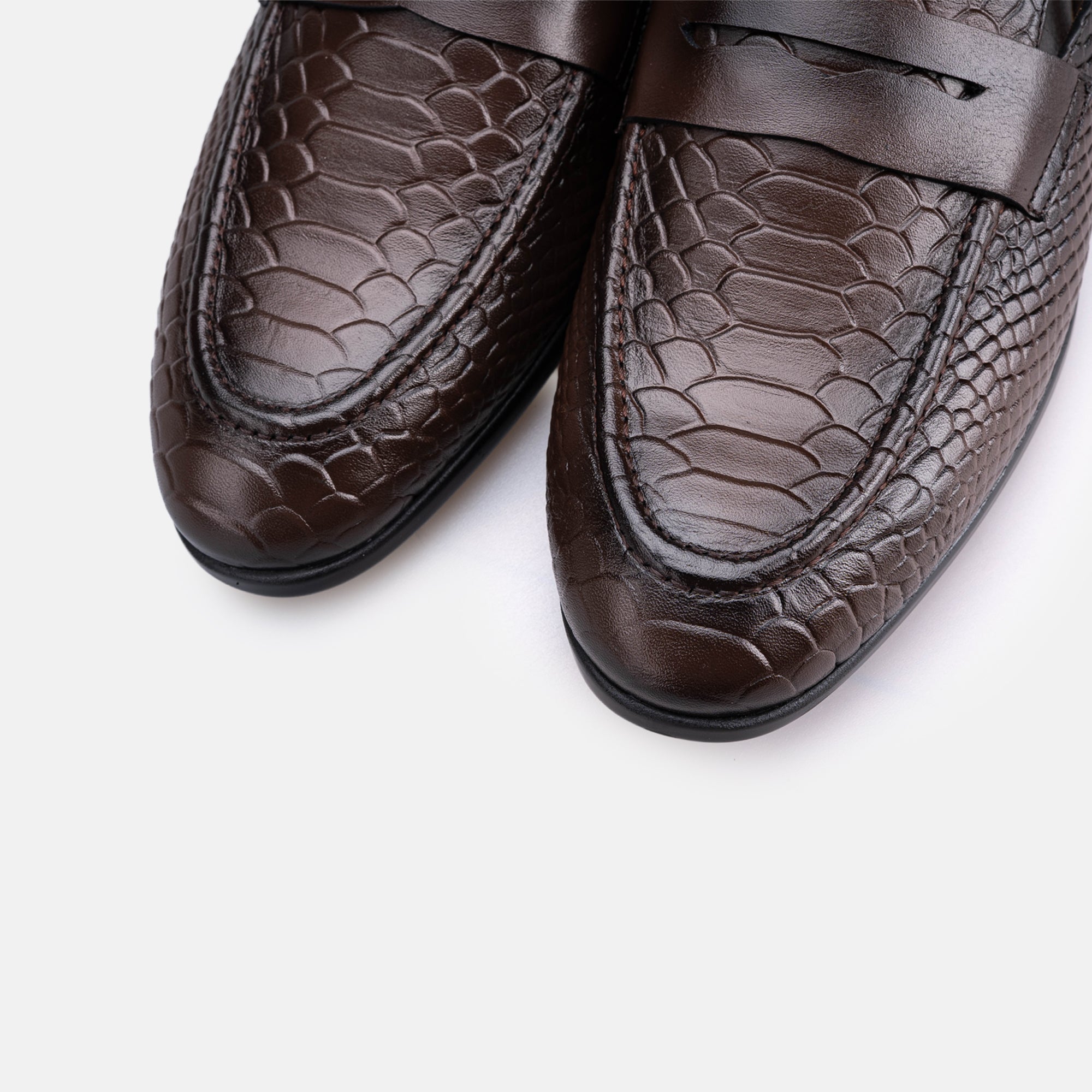 Volzak 5603 Mule en cuir Marron Croco