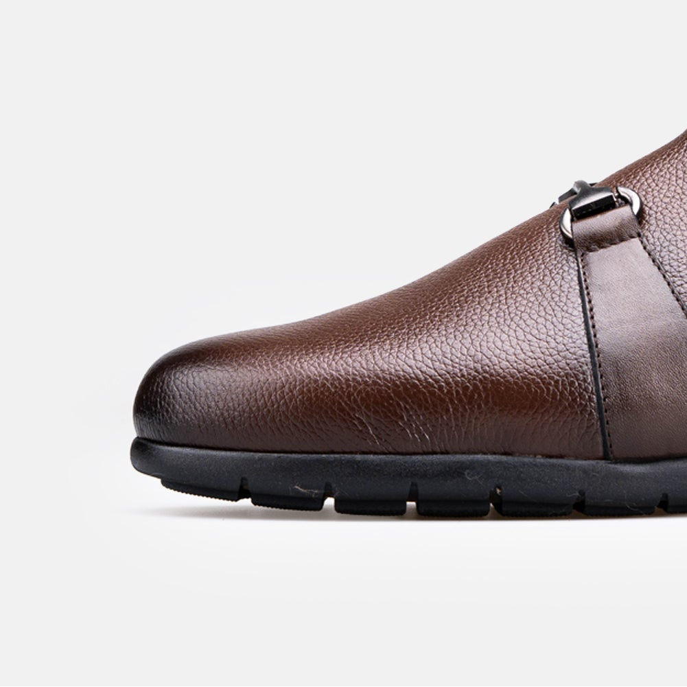 Volzak 5600 Mule en cuir Marron Grainé