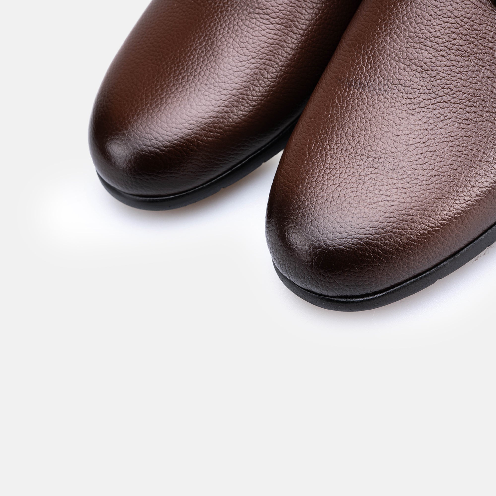 Volzak 5600 Mule en cuir Marron Grainé