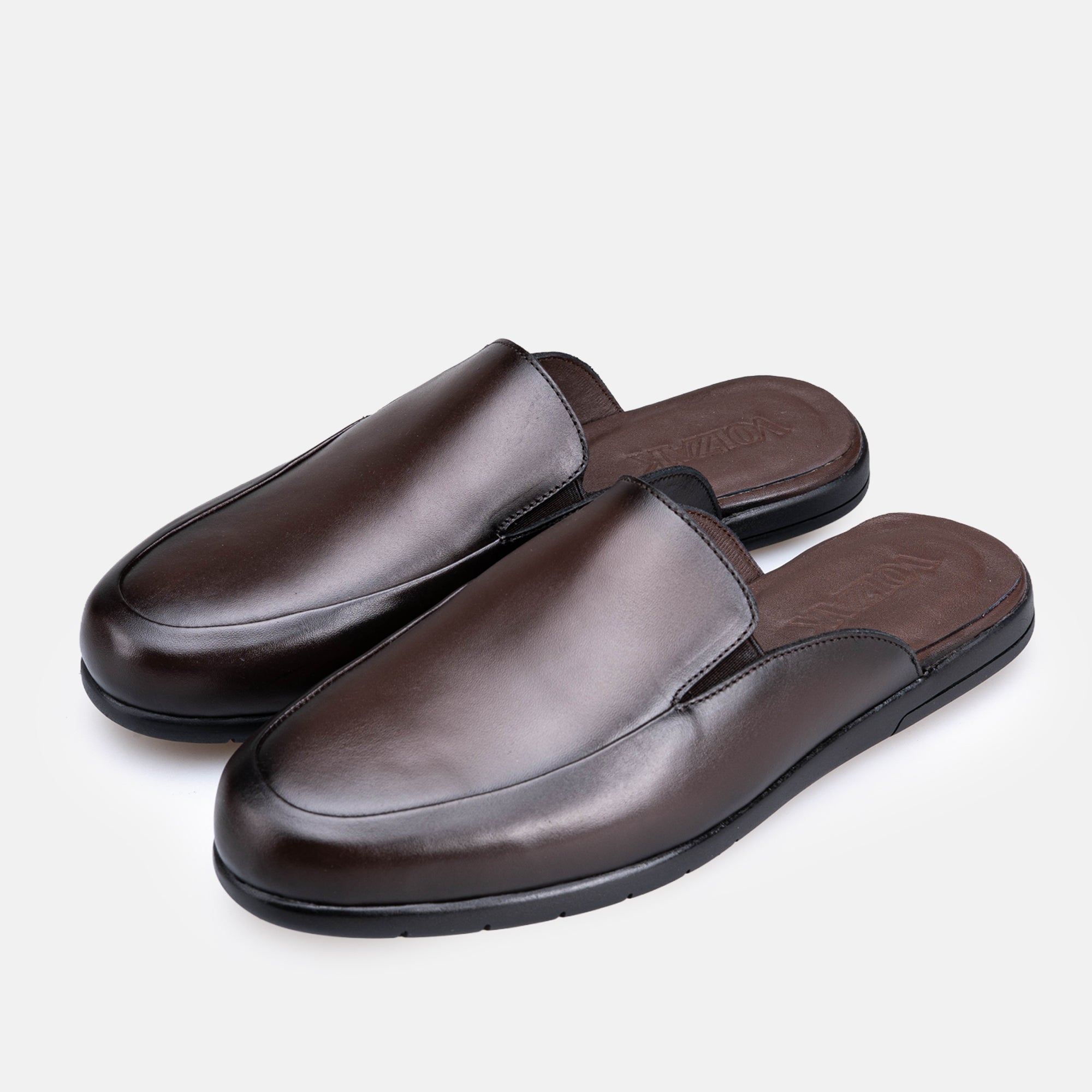 Volzak 5601 Mule en cuir Marron
