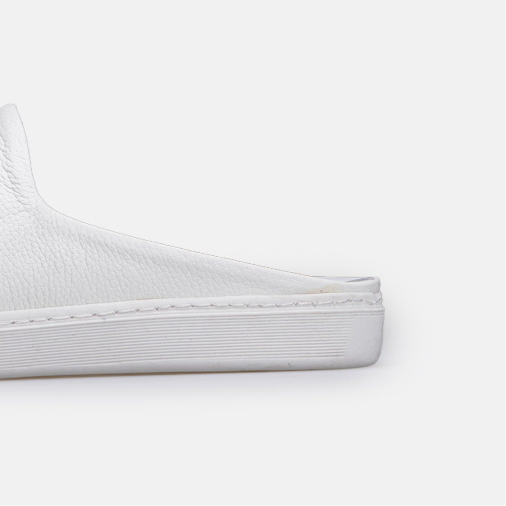 Volzak 5602 Mule en cuir Blanc Grainé