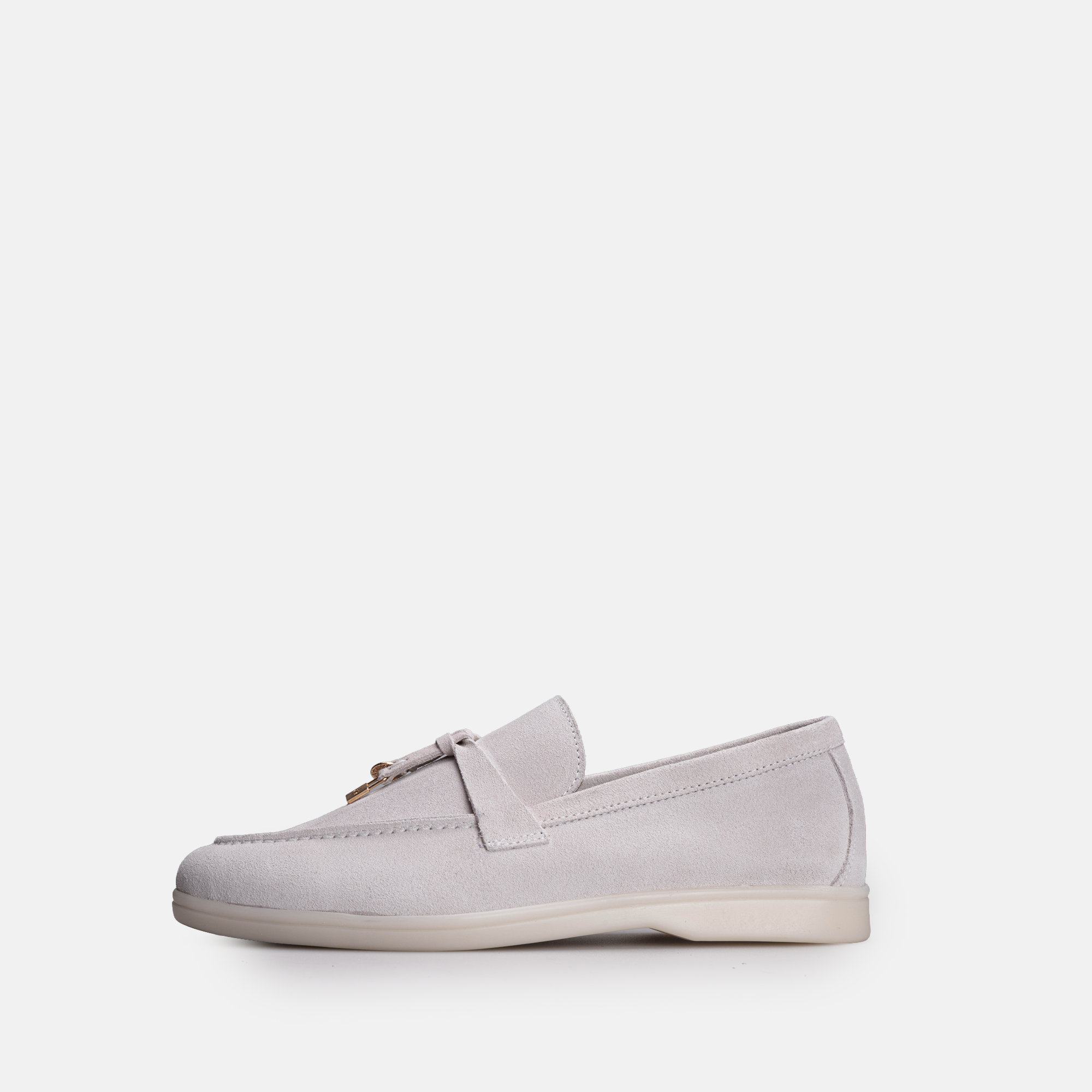 Volzak 32 mocassin en daim Gris Clair