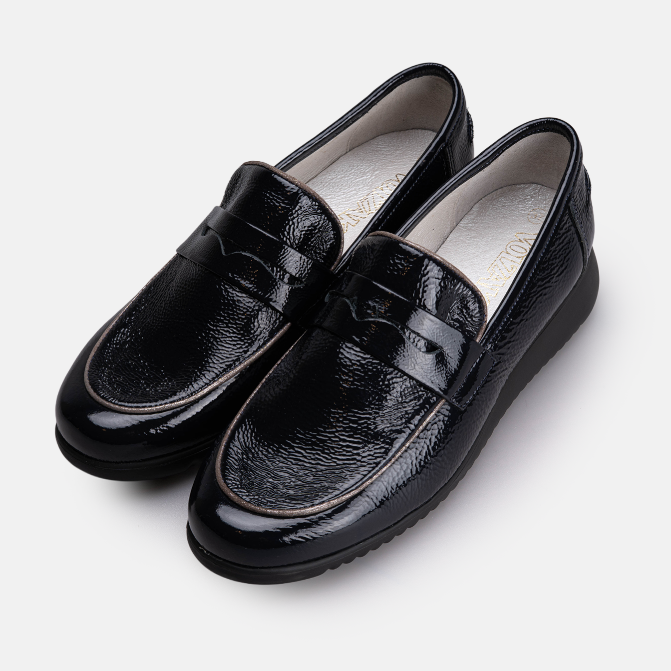 Volzak 703 Chaussure en cuir Noir Vernis