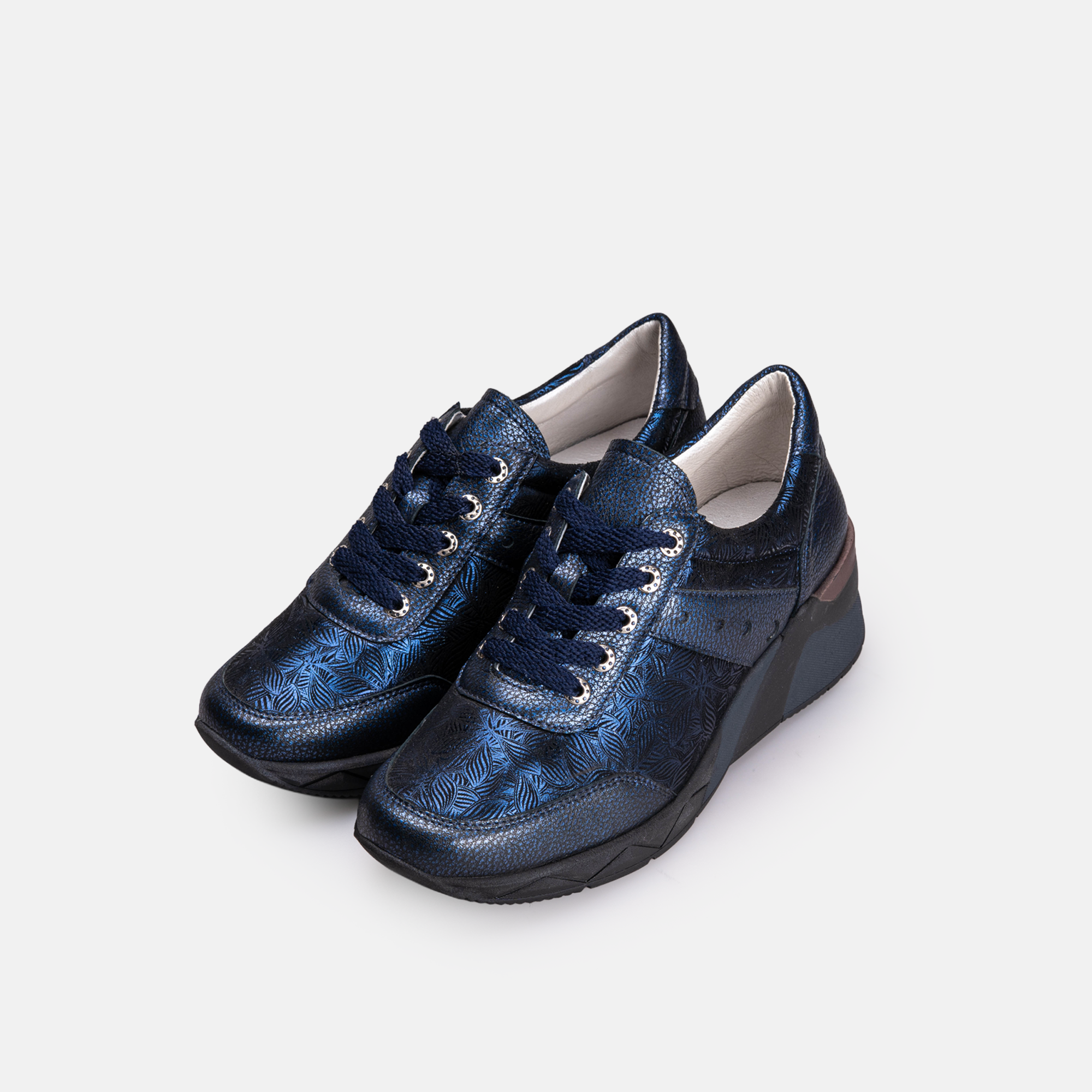 Volzak 701 Basket en cuir Bleu