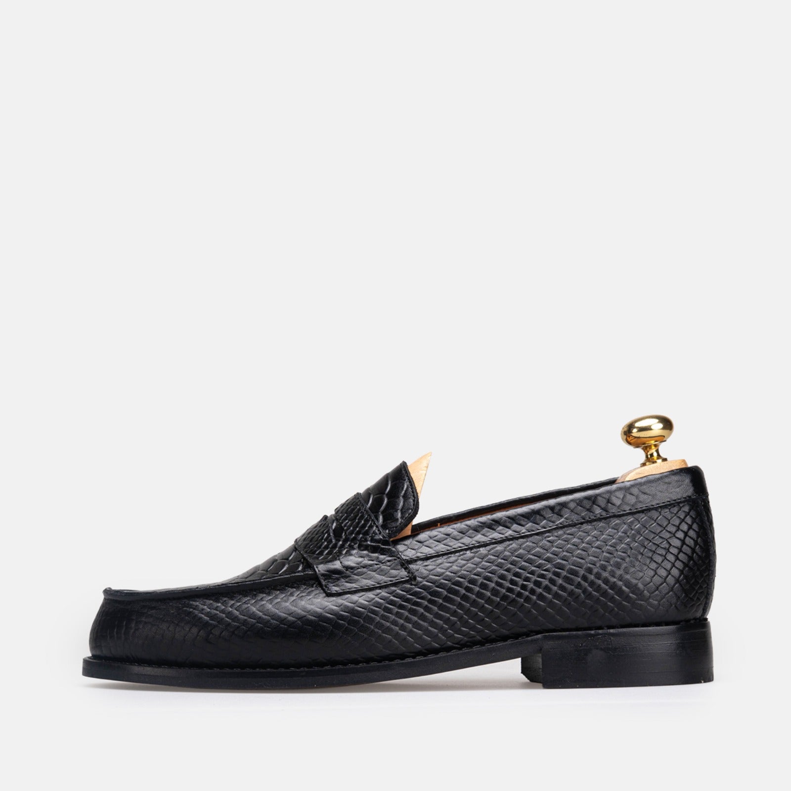 Volzak 5533 chaussure en cuir Noir Croco