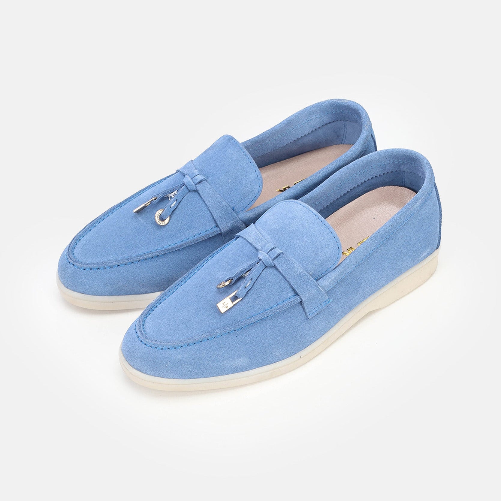 Volzak 32 mocassin en daim Bleu Bic