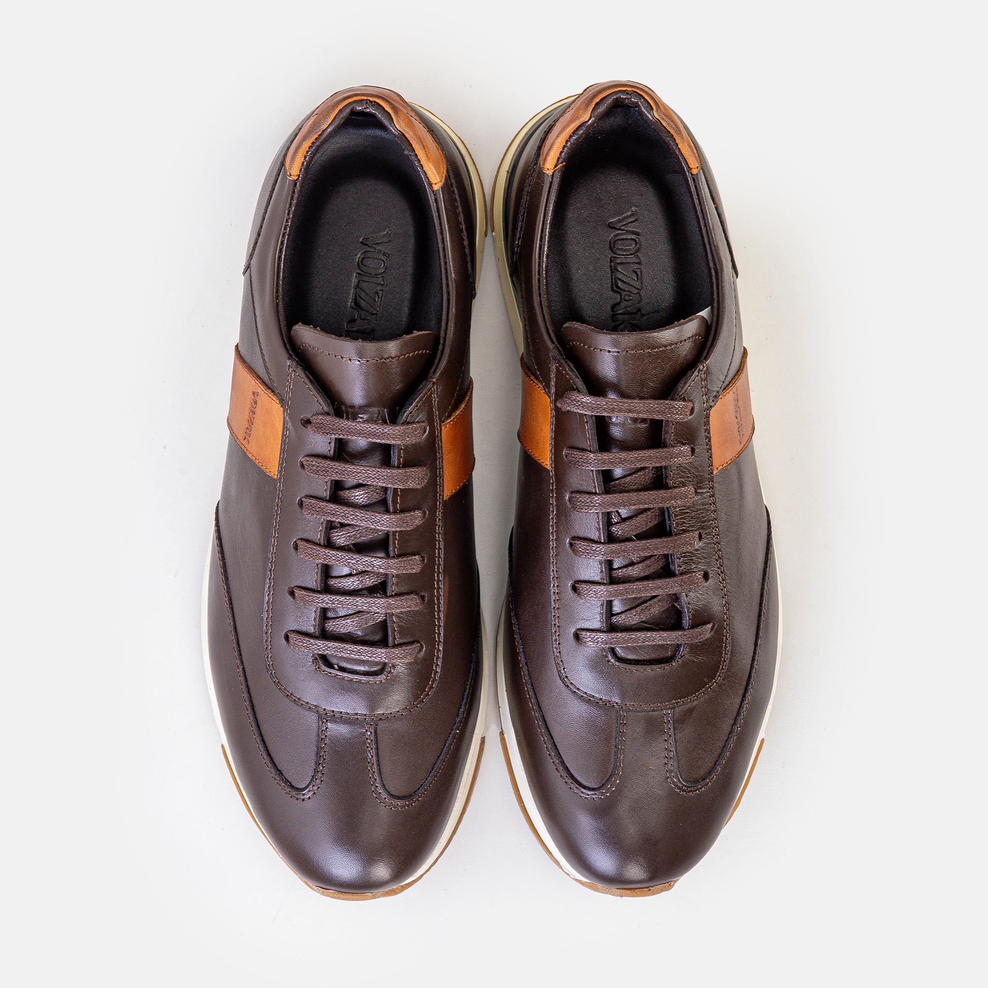 Volzak 6048 Basket en cuir Marron Camel