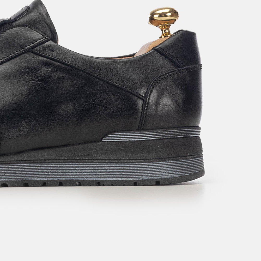 Volzak 5227 Black Leather Sneakers