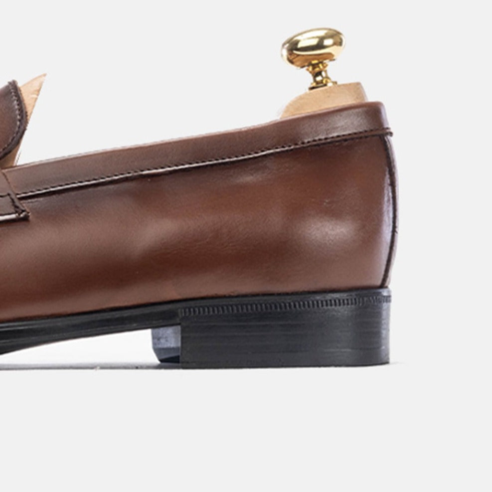 Volzak 5157 Camel Leather Penny Loafer