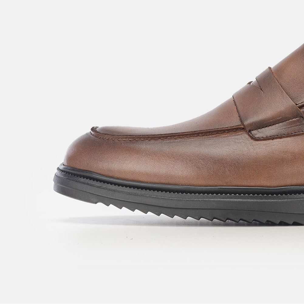 Volzak 5229 chaussure en cuir marron vintage