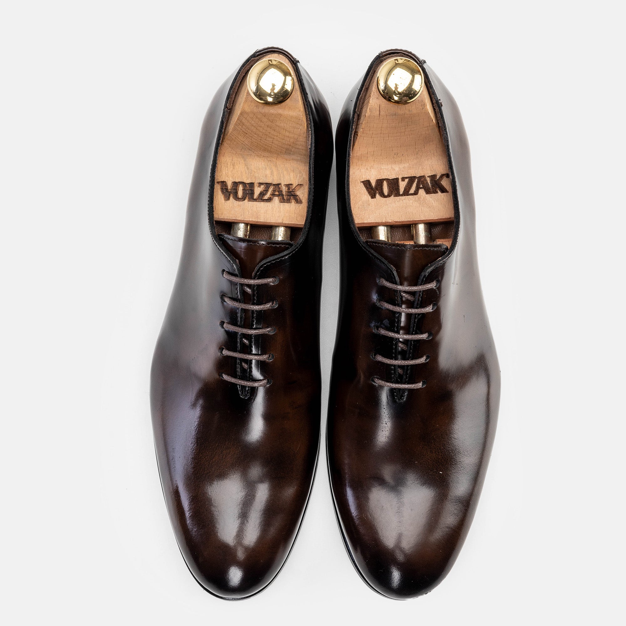 Volzak 5332 chaussure en cuir Démasquable Marron vintage