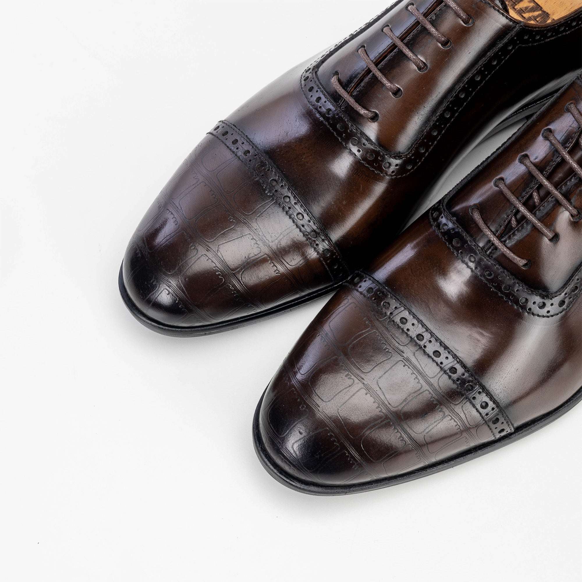 Volzak 5326 chaussure en cuir Démasquable Marron vintage