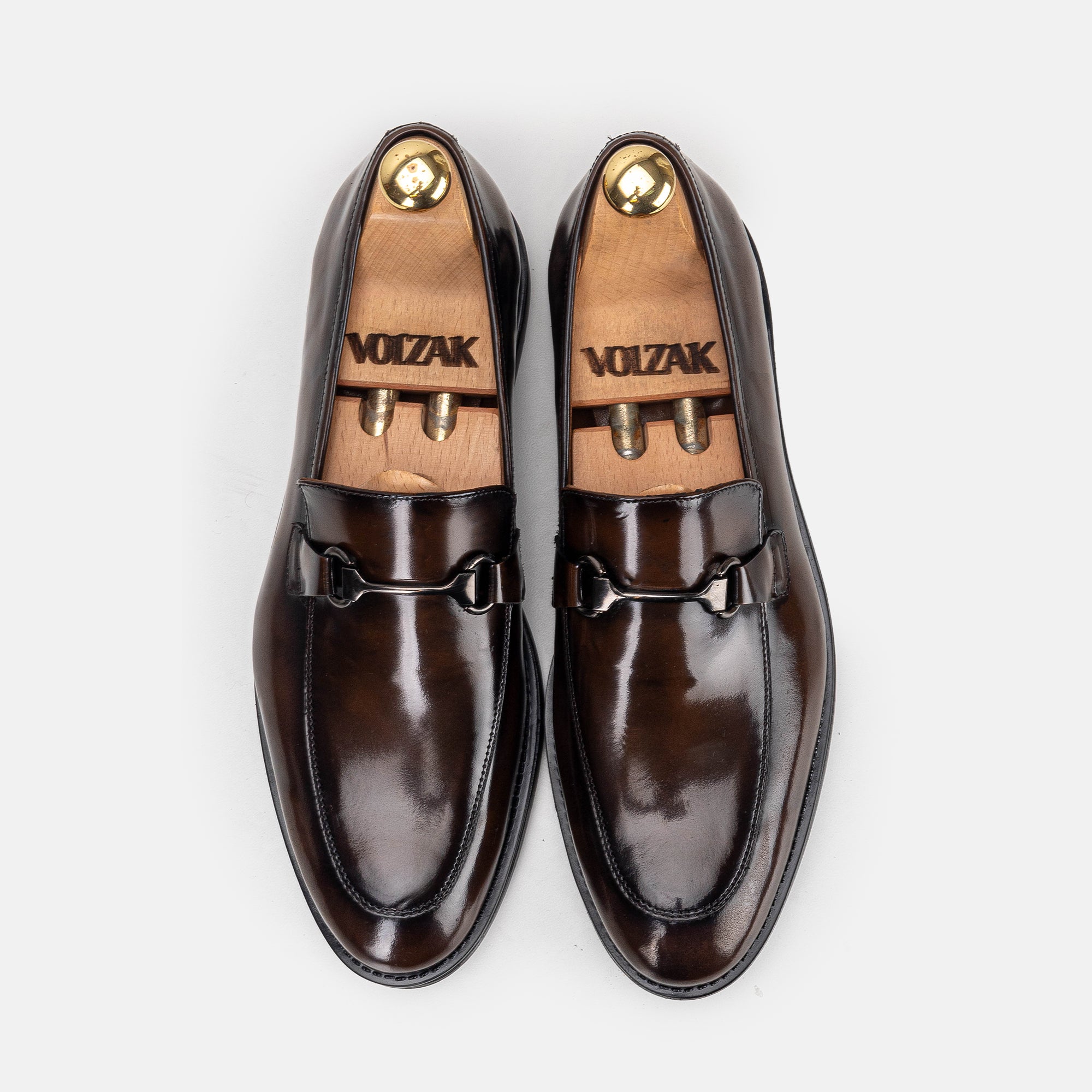 Volzak 5313 chaussure en cuir Démasquable Marron vintage