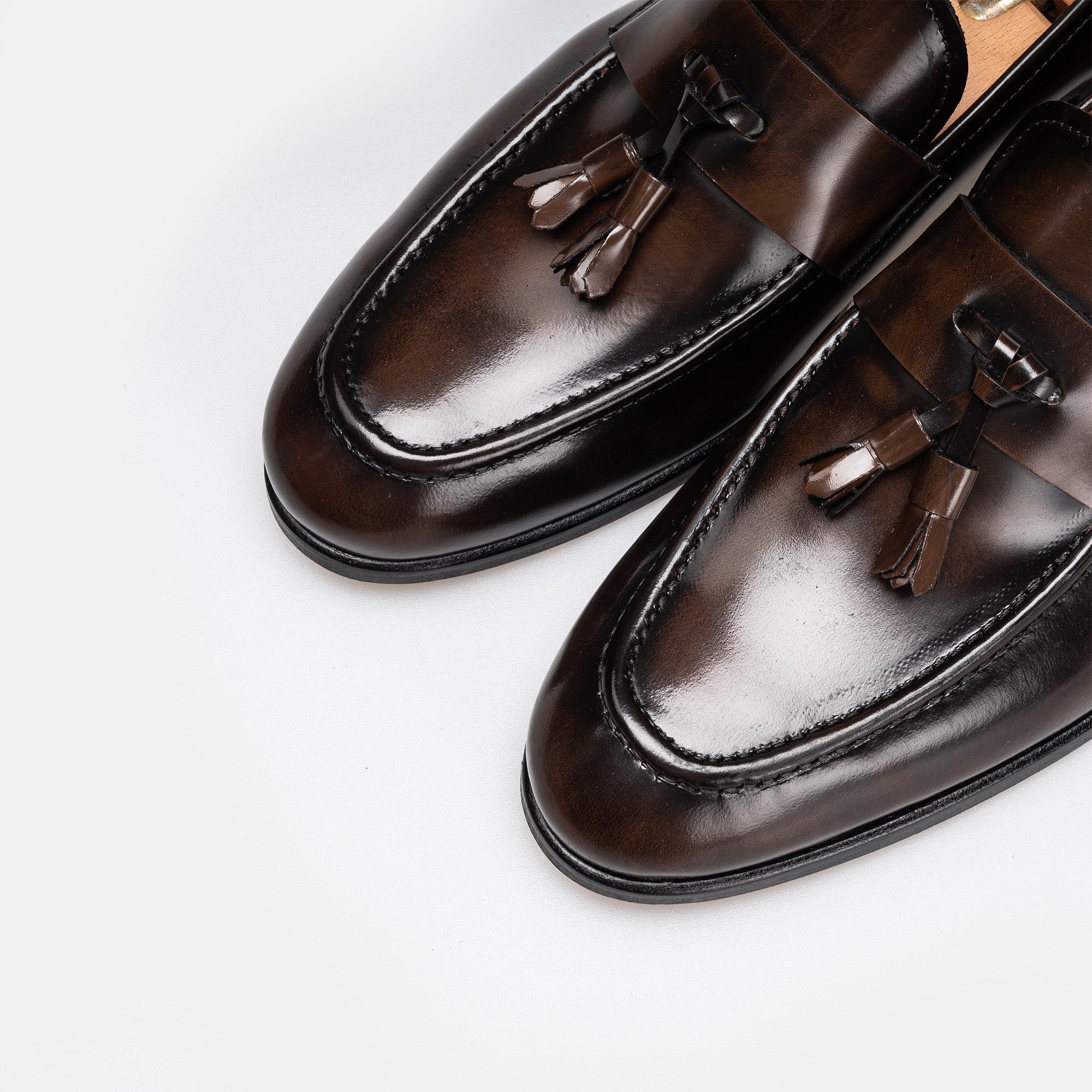 Volzak 5346 chaussure en cuir Démasquable Marron vintage