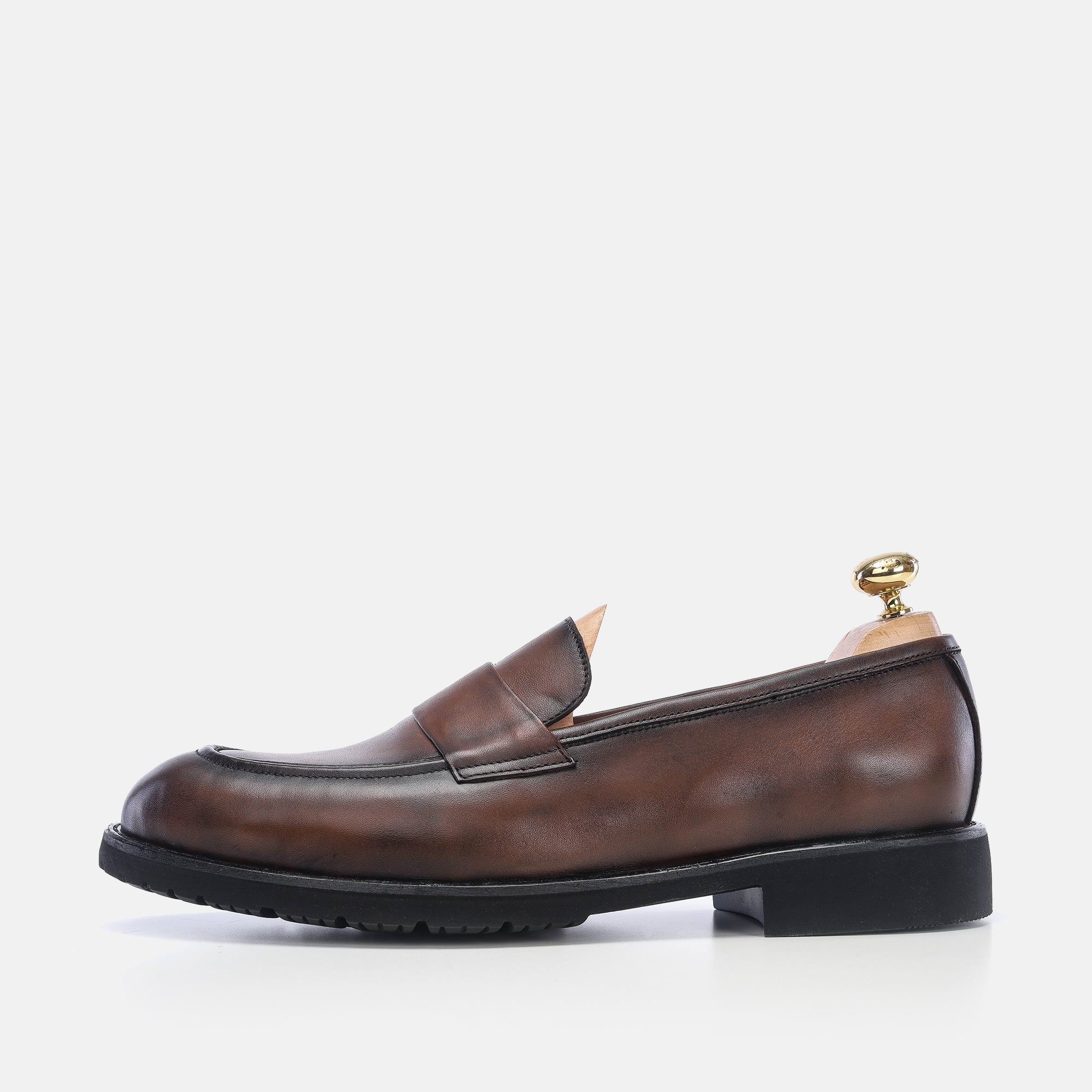 Volzak 5162 chaussure cuir marron vintage