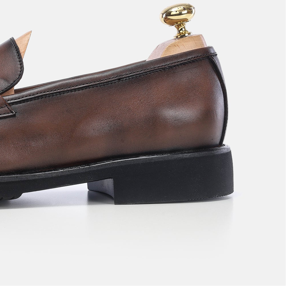 Volzak 5162 chaussure cuir marron vintage