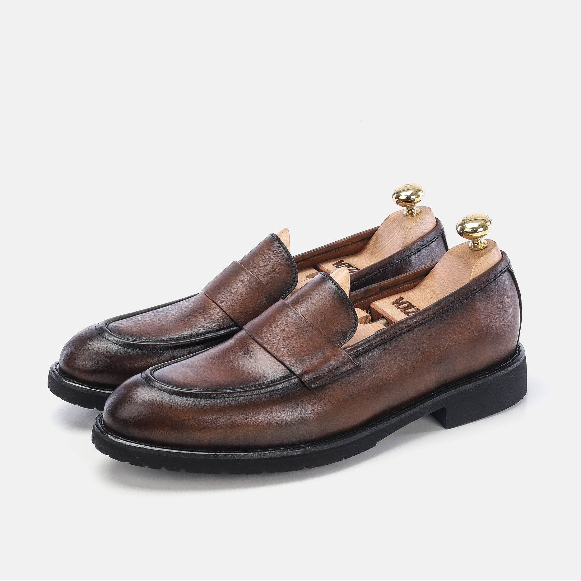 Volzak 5162 chaussure cuir marron vintage