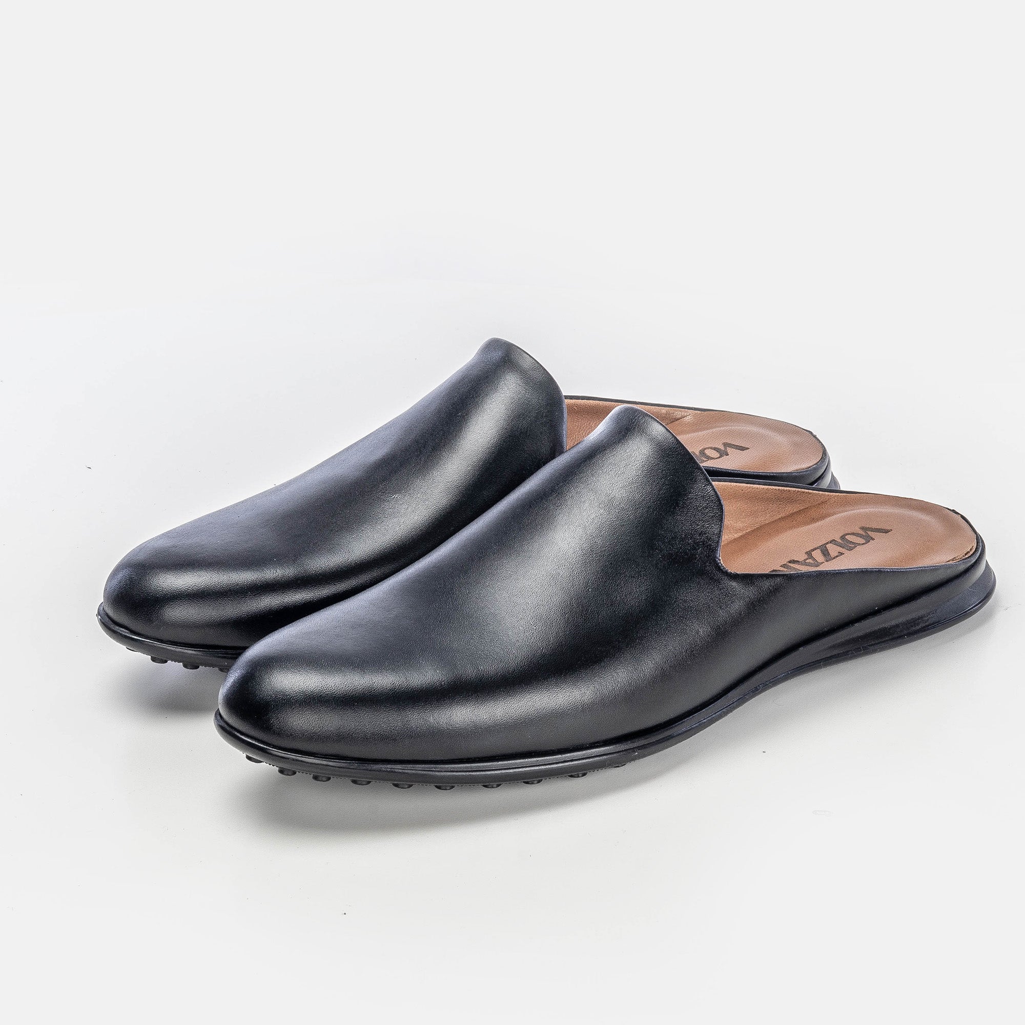 Volzak 5174 Mule en cuir noir