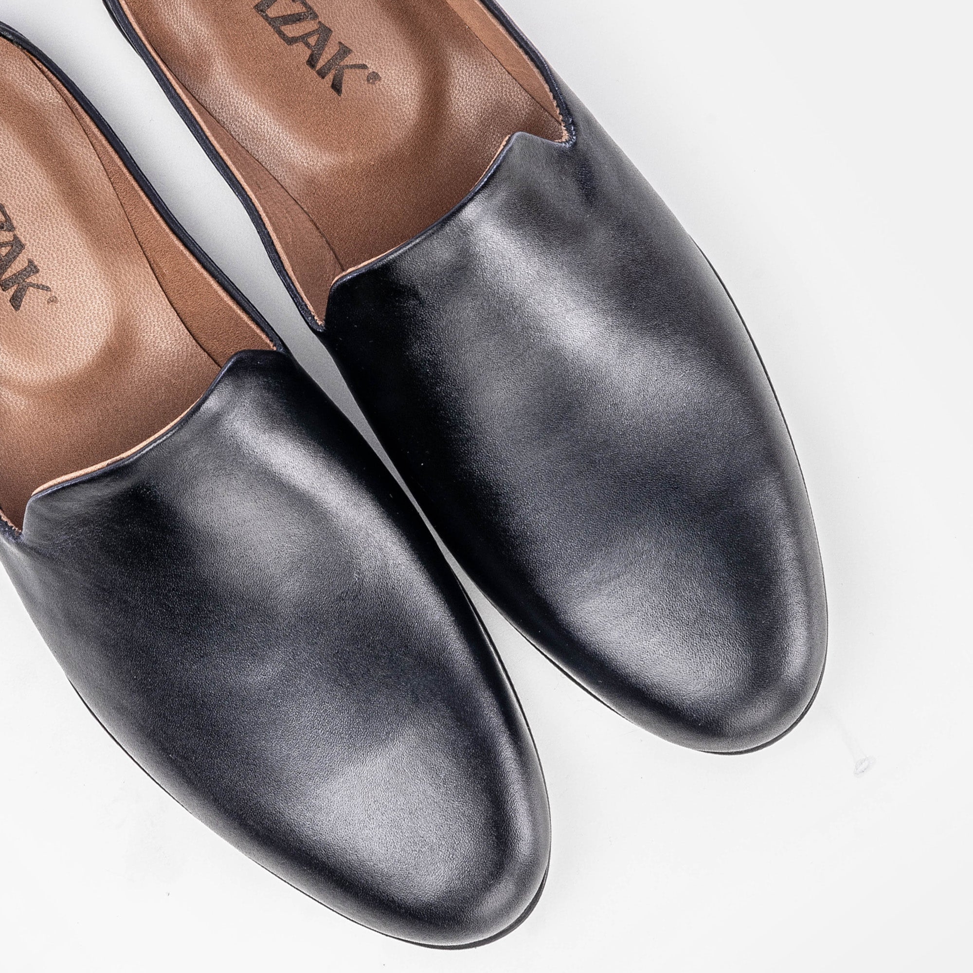 Volzak 5174 Mule en cuir noir