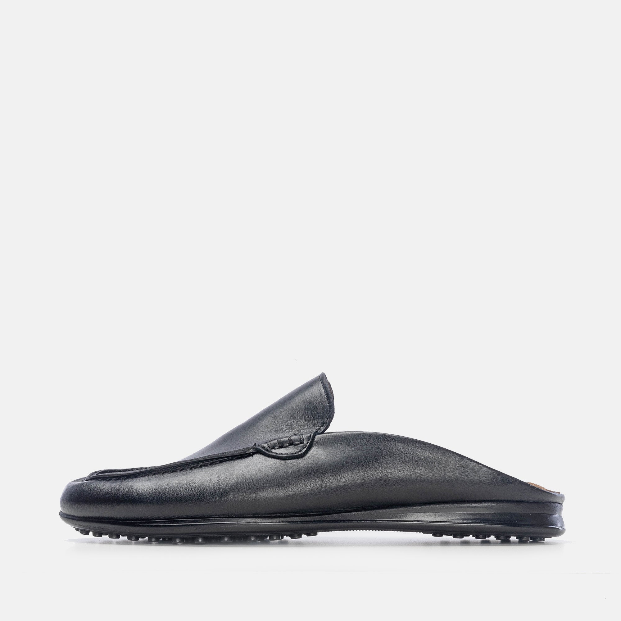 Volzak 5173 Mule en cuir noir