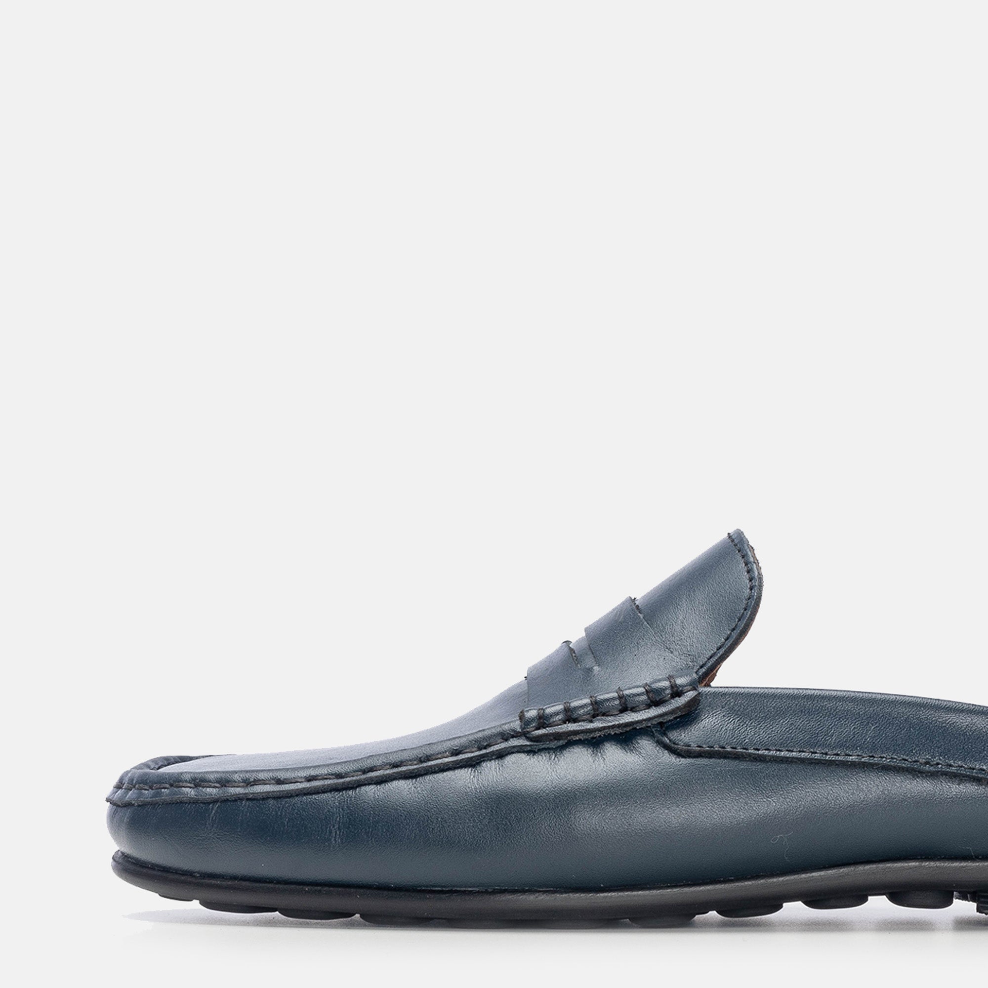 Volzak 5175 Mule en cuir bleu