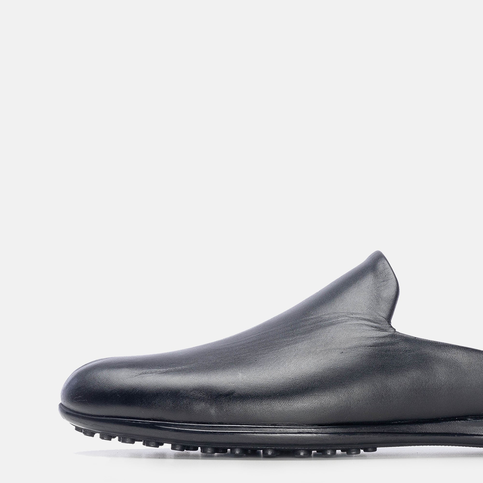 Volzak 5174 Mule en cuir noir