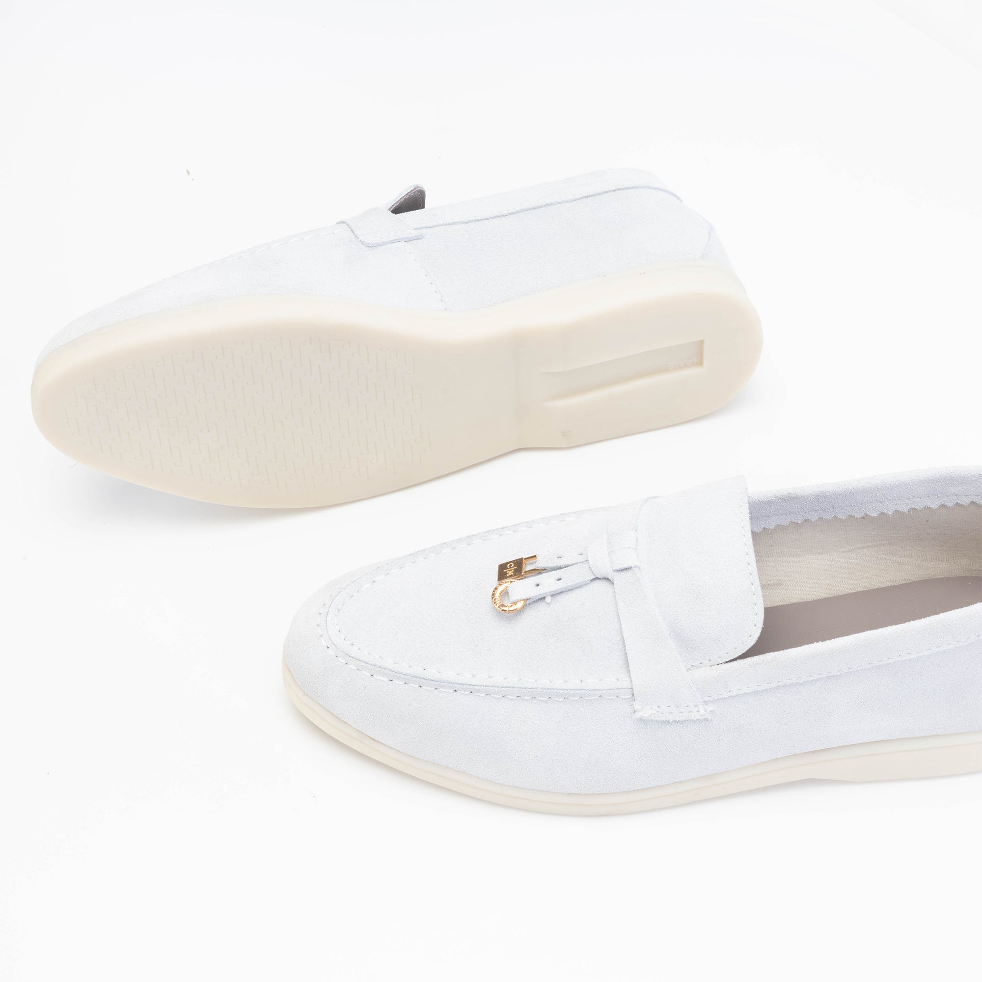 Volzak 32 mocassin en daim Gris Clair