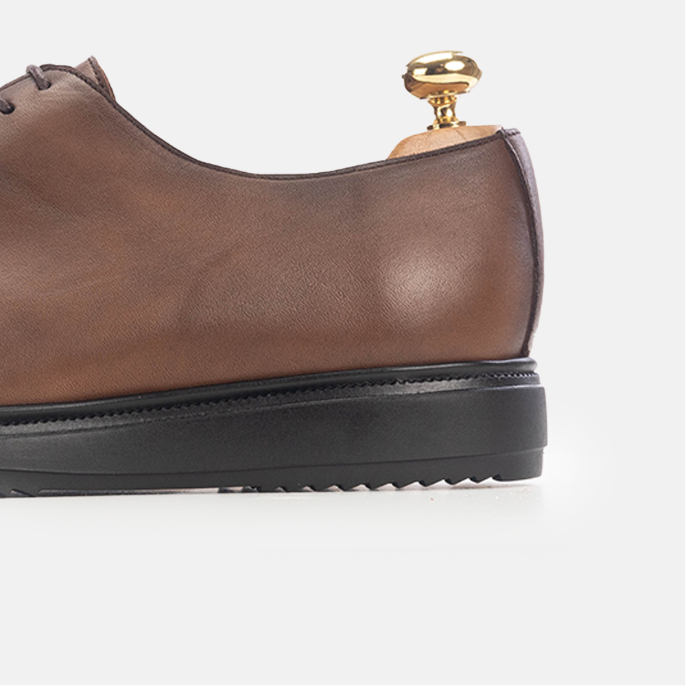 Volzak 5228 chaussure en cuir Marron vintage