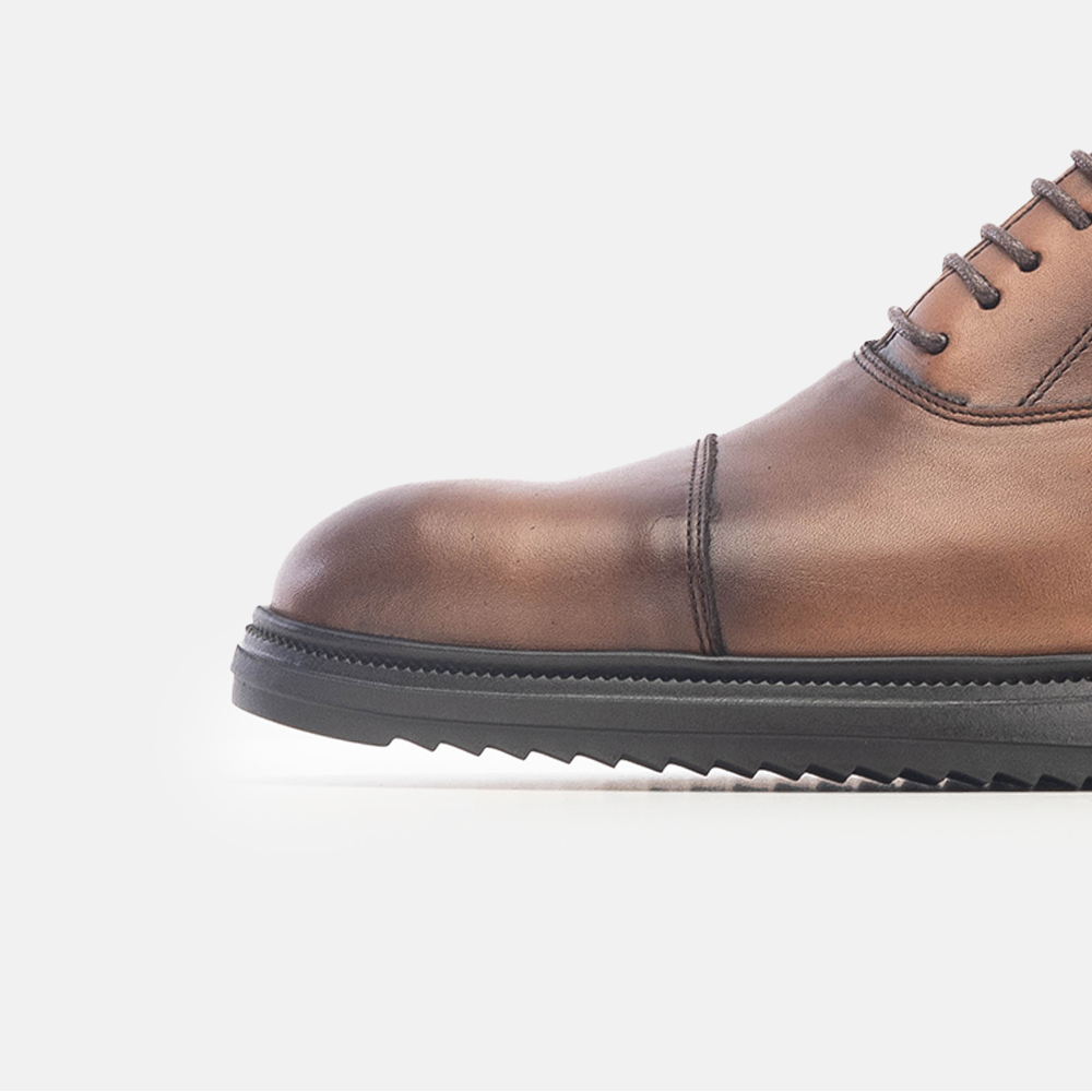 Volzak 5232 chaussure en cuir marron vintage