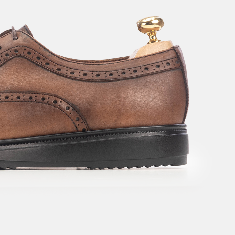 Volzak 5235 chaussure en cuir marron vintage