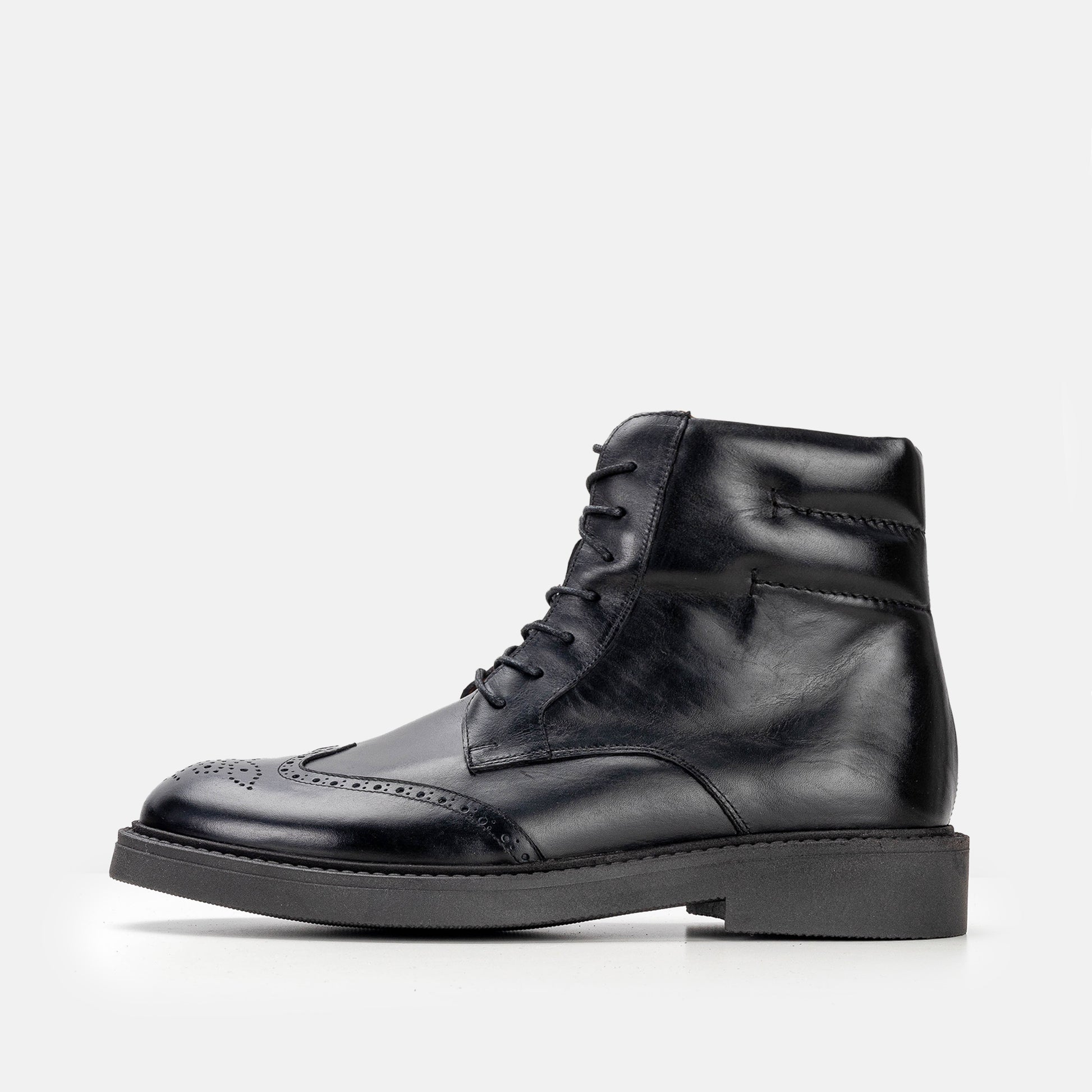 Volzak 1809 Black Leather Ankle Boot