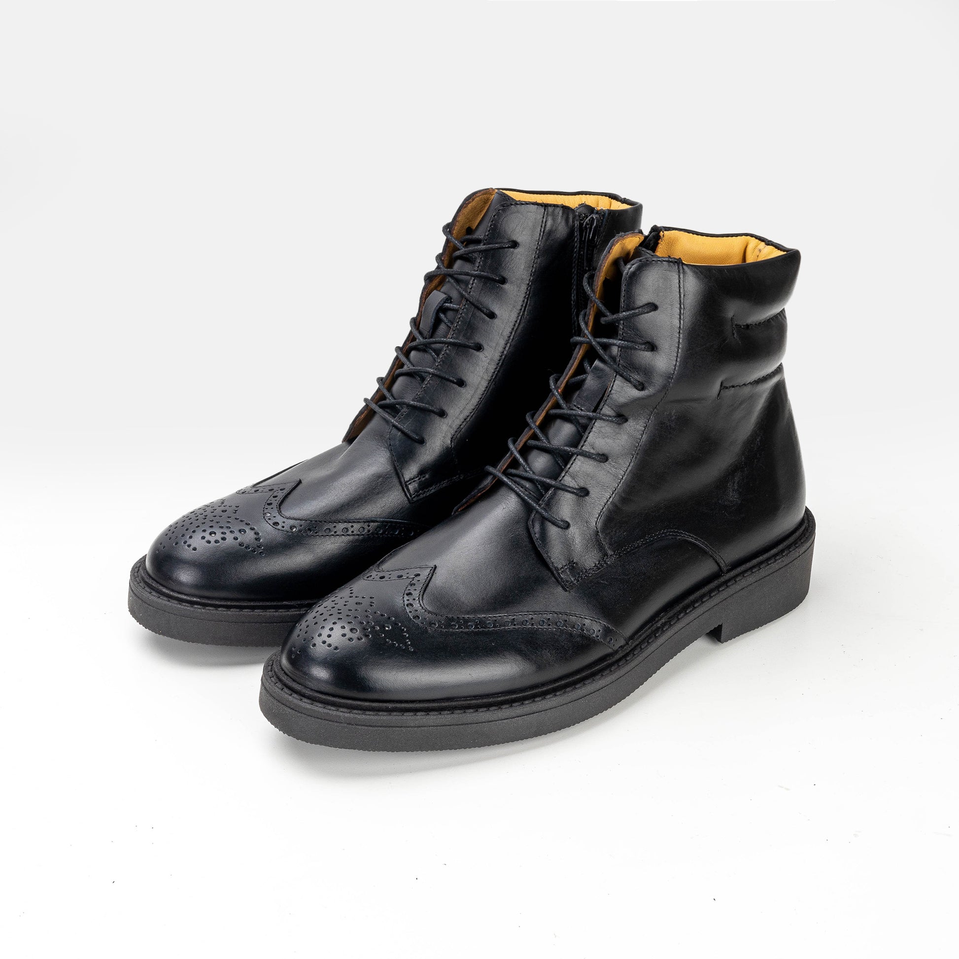 Volzak 1809 Black Leather Ankle Boot