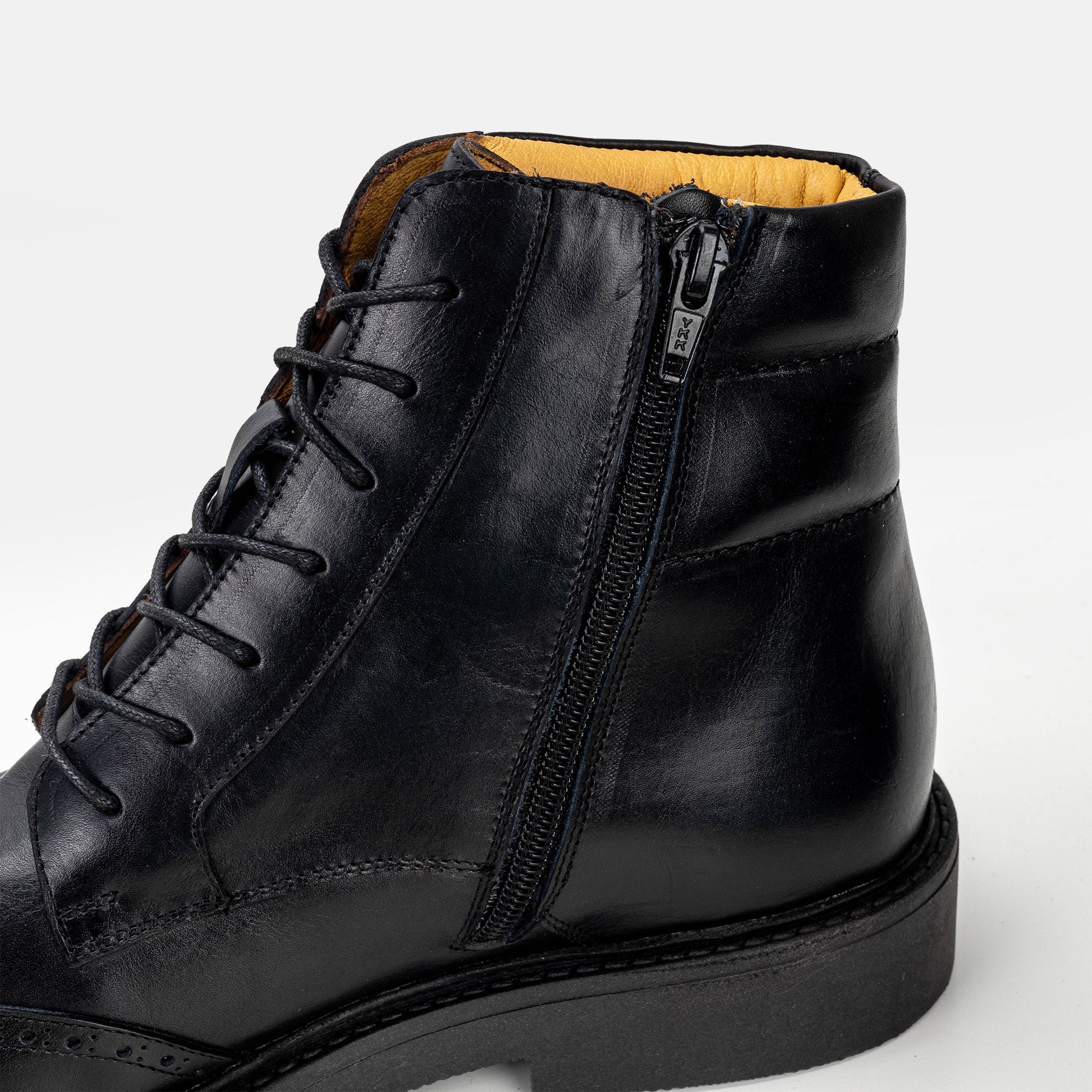 Volzak 1809 Black Leather Ankle Boot