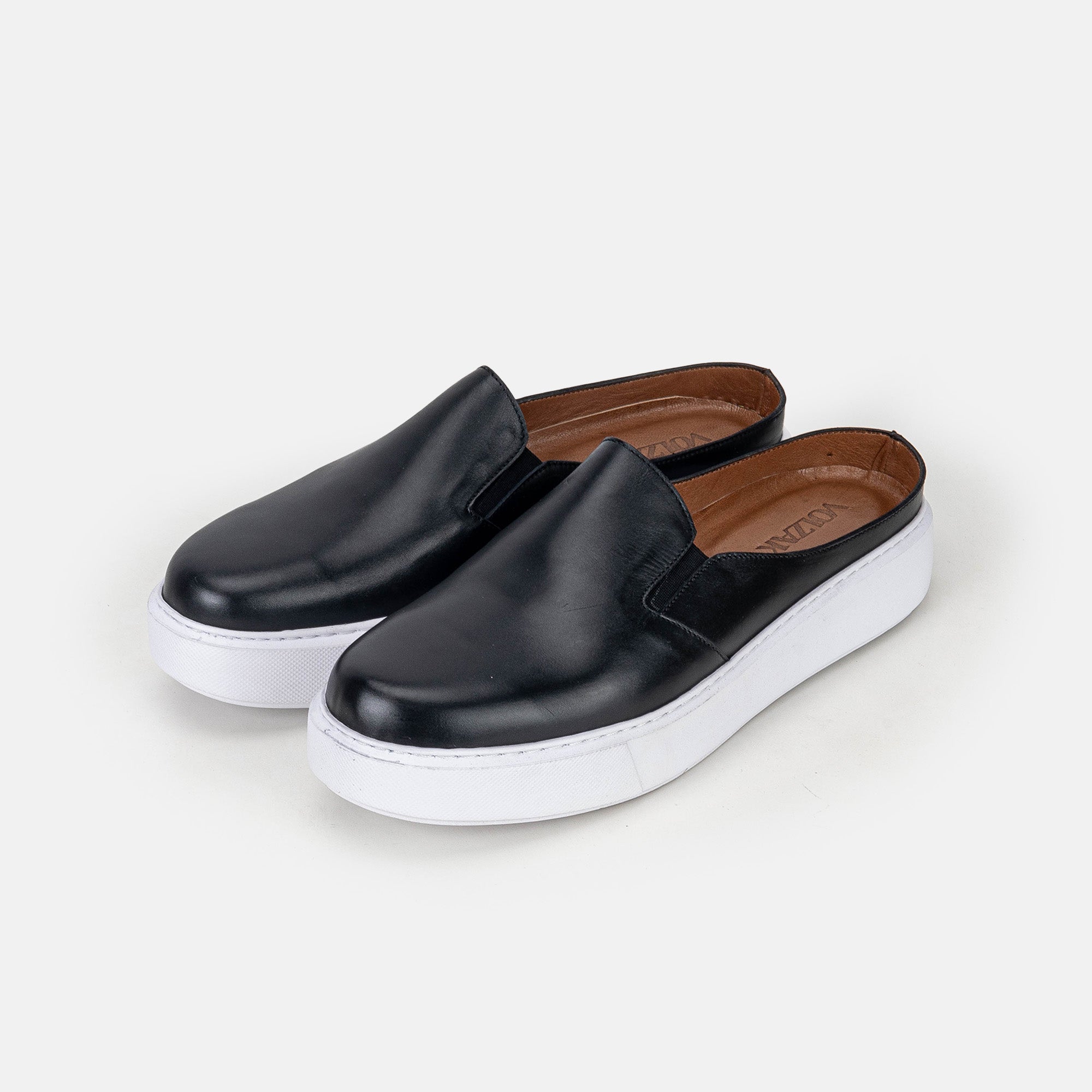 Volzak 5329 Mule en cuir Noir