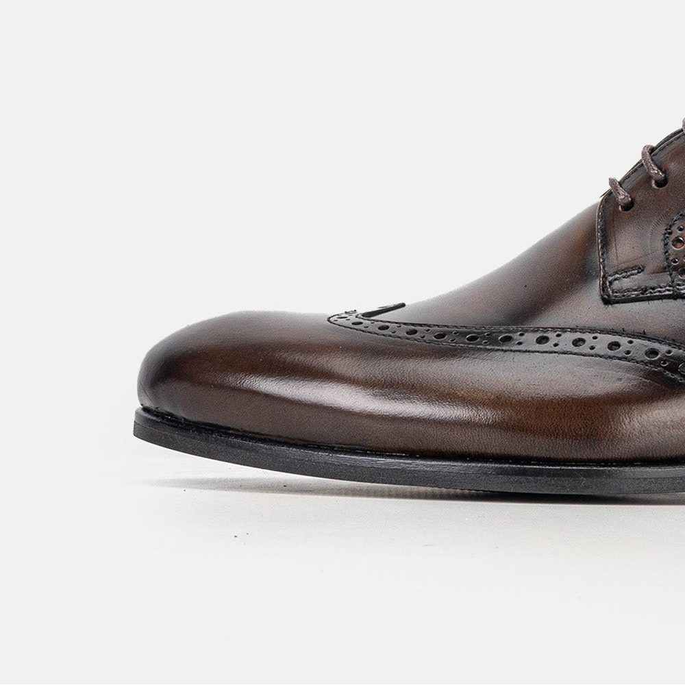 Volzak 5331 chaussure en cuir Démasquable Marron vintage